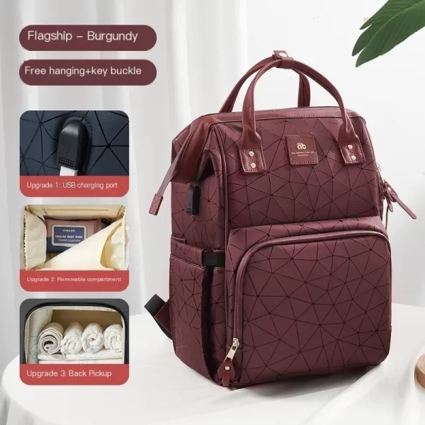AIBEDILA Mommy Bag Waterproof Large Capacity Fashionable - Image 14