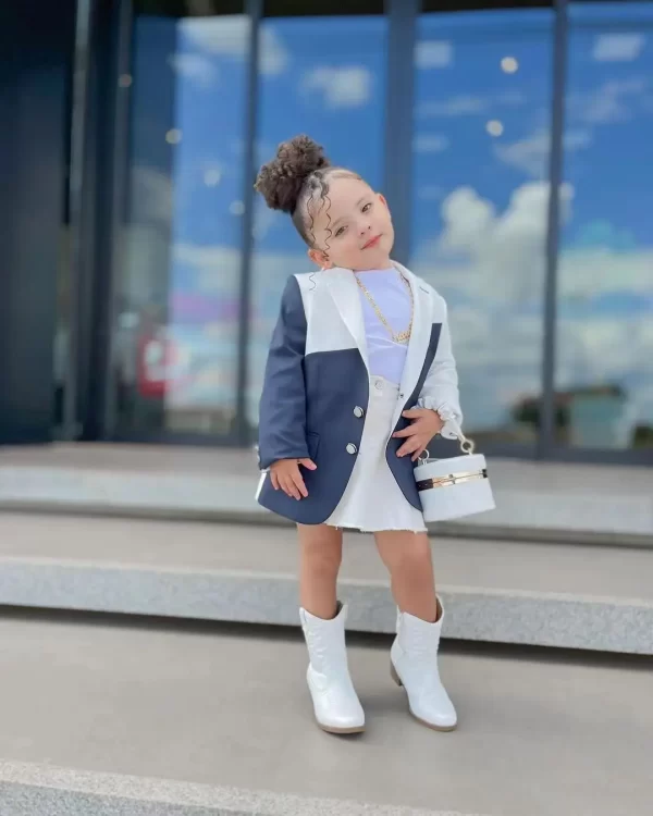 Cute Baby Girls Blazer Jackets 3-8 Year - Image 3
