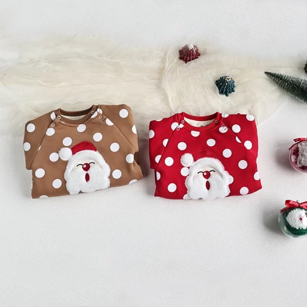 Cute Christmas Baby Santa Claus Rompers - Image 3