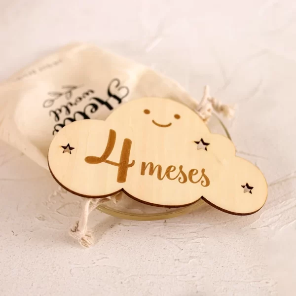 Wooden Baby Milestone Month Props - Image 6
