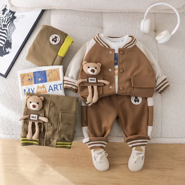 MILANCEL 3Pcs Autumn Kid's Clothes Set - Image 2