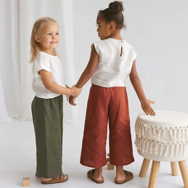Retro Cotton And Linen Loose Wide-Legged Pants - Image 2