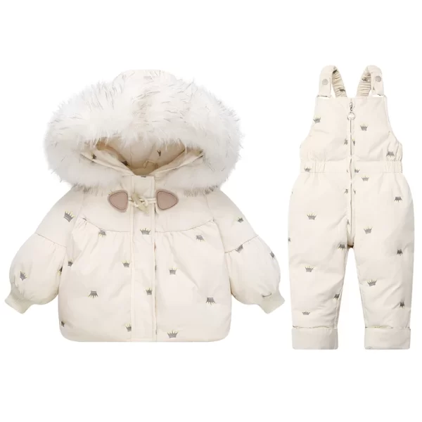2Pcs Toddler Down Snowsuit 1-4Y - Image 2