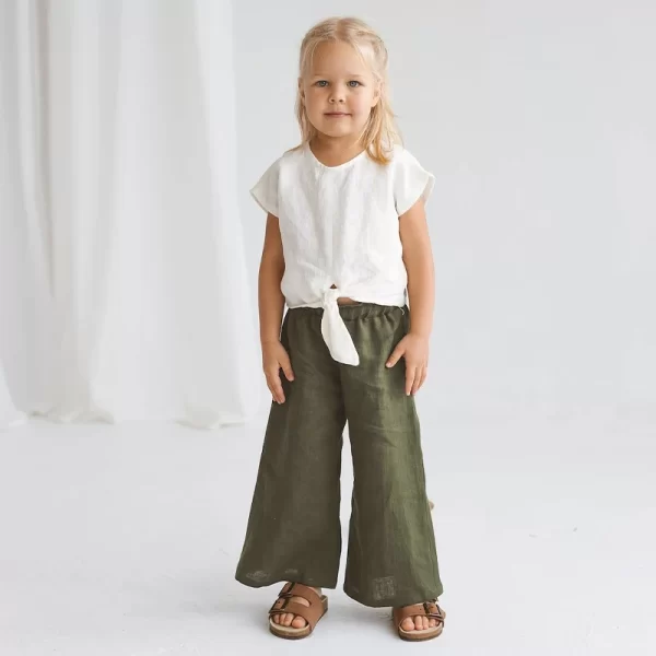 Retro Cotton And Linen Loose Wide-Legged Pants - Image 7