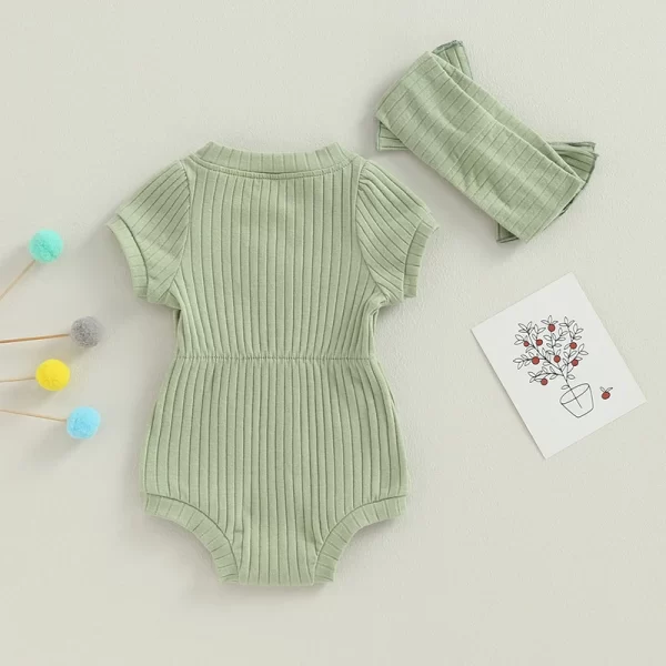 Newborn  Romper  w/Headband - Image 6