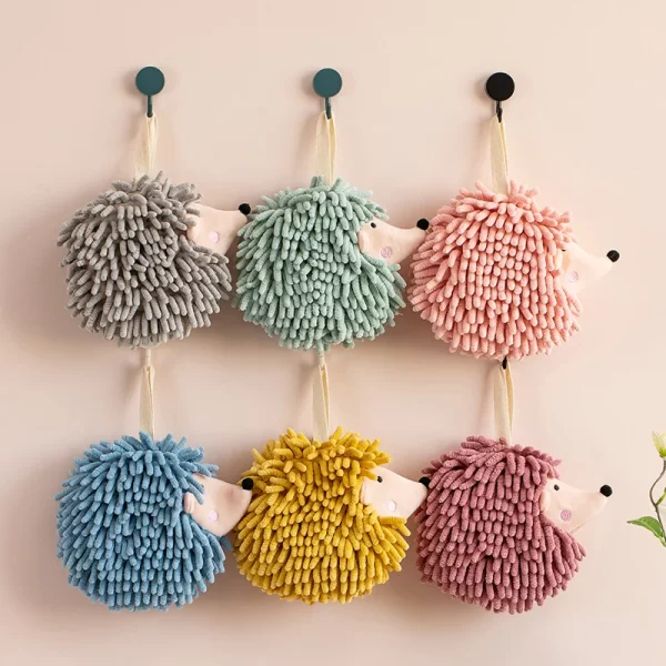 Hedgehog Chenille Hand Ball Soft Towels - Image 2