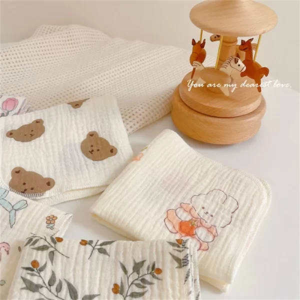 Cotton 4 Layer Muslin Baby Burping Bibs - Image 3