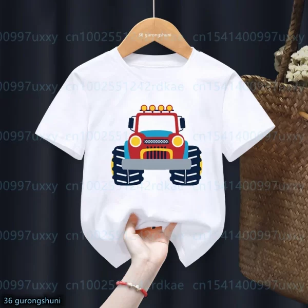 Cute Truck/Tractor T-shirt Boys - Image 4