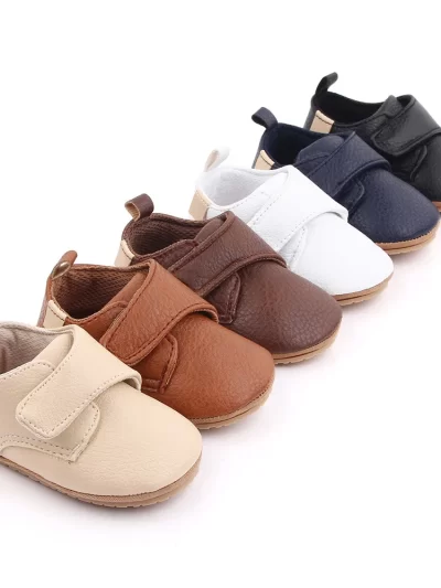Newborn Baby Boy/Girl Shoes Leather Rubber Sole