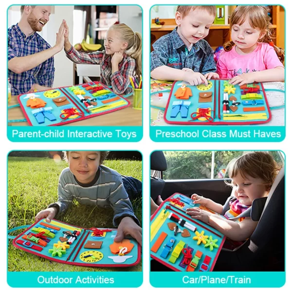 Toddler Montessori Felt Learning Board Busy Book - Image 6