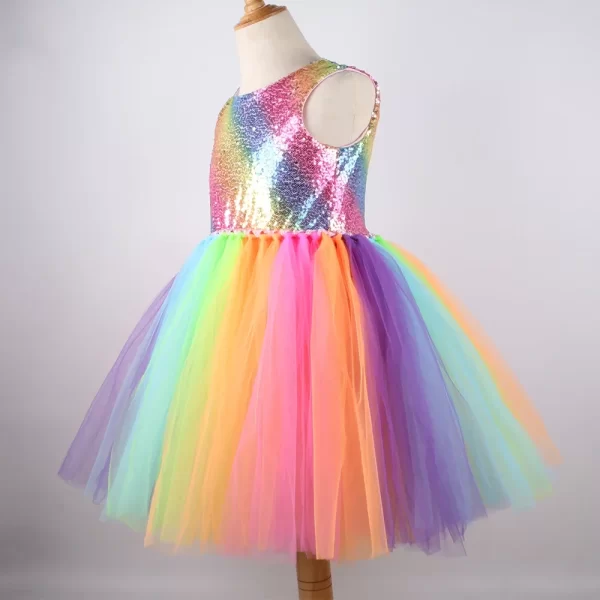 Rainbow Sequins Princess Tutu Dress - Image 4