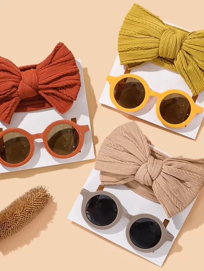 2Pcs/Set Sunglasses/Bow