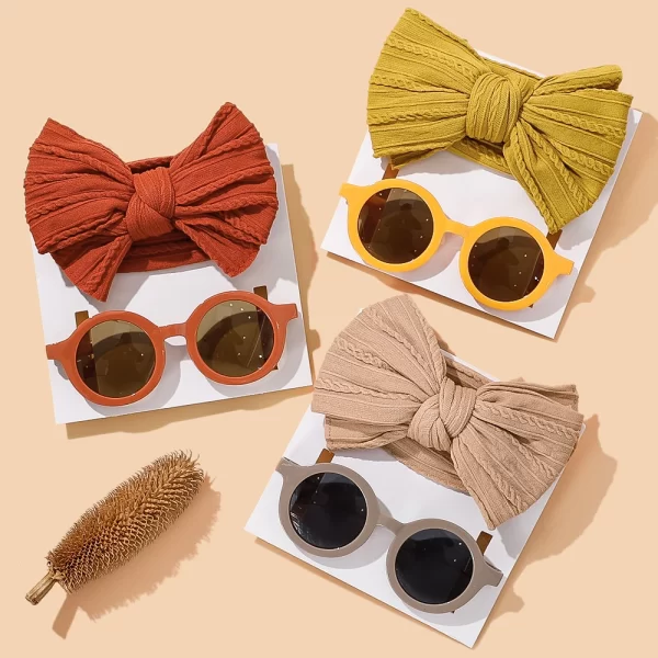 2Pcs/Set Sunglasses/Bow