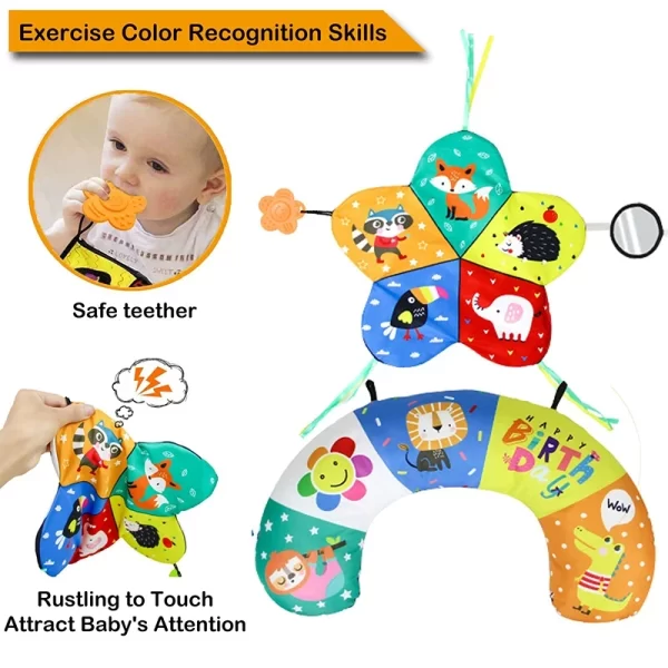 Baby Pillow Tummy Time High Contrast Sensory Toys - Image 4