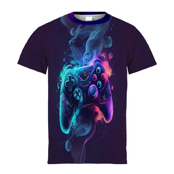 Children's Stylish Gamepad Pattern T-Shirt - Image 4