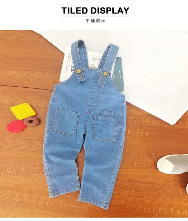 Toddler Baby Overalls Light Blue Denim 0-3Y - Image 7
