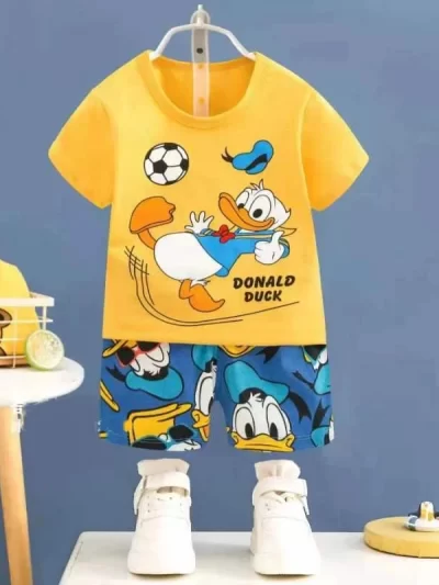 Disney Cartoon T-shirt/Shorts Set Children's Cotton