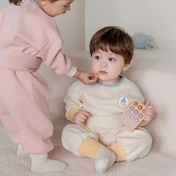 0-4 Y 2024 Winter New Toddler Thermal Underwear Pajamas 2Pcs - Image 2