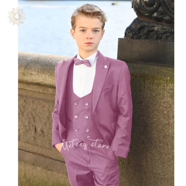 Boy's 3pcs Formal Suits Slim Fit - Image 9