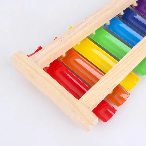 8 Tones Multicolor Xylophone Wood Musical Instrument - Image 4