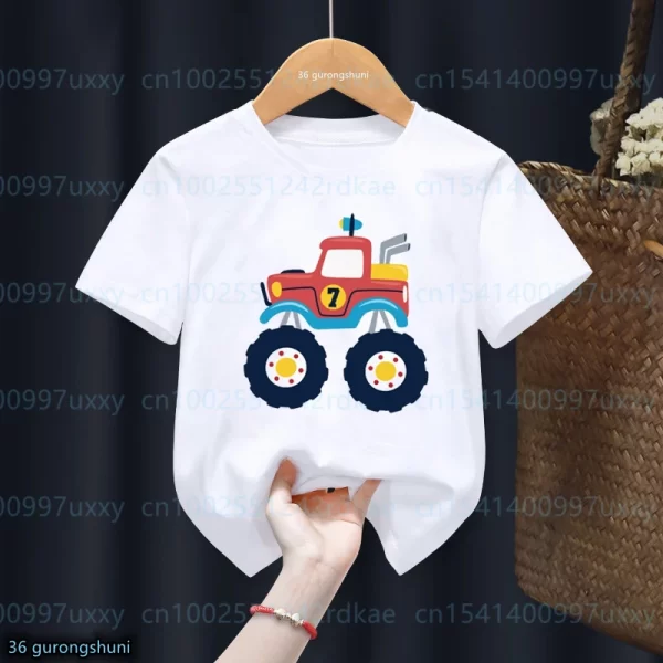 Cute Truck/Tractor T-shirt Boys - Image 9