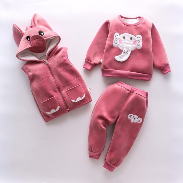 Cartoon Cat Hooded Vest Set - Image 45
