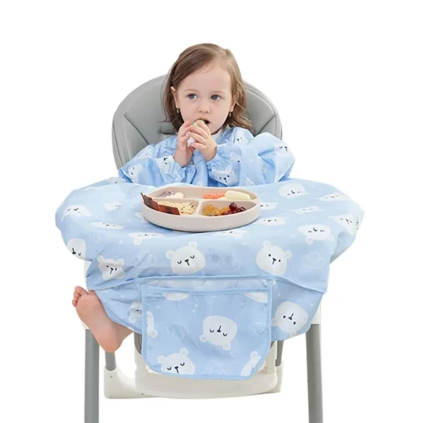 Baby Coverall Feeding Waterproof Smock with Table Cover - Image 5
