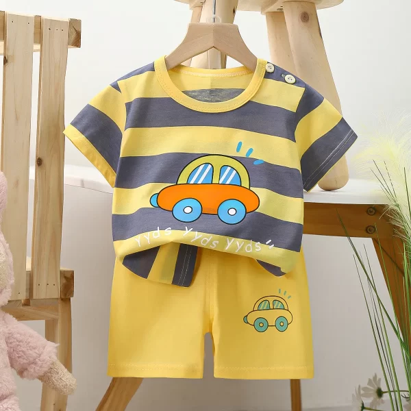 Summer Cartoon T-shirt/Shorts Sets Children's - Image 4
