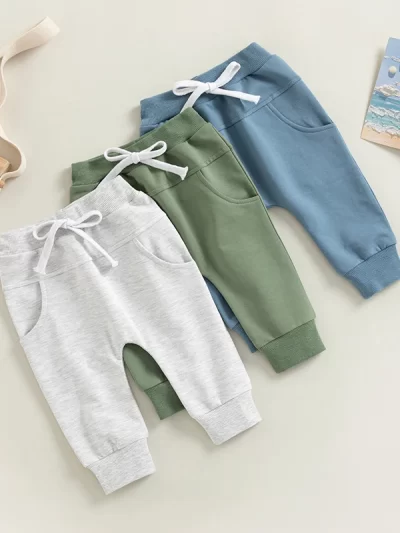 Toddler Baby Boy's Sweatpants Elastic Waist Drawstring