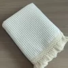 Tassel Newborn Waffle Cotton Baby Swaddle Blanket - Image 12