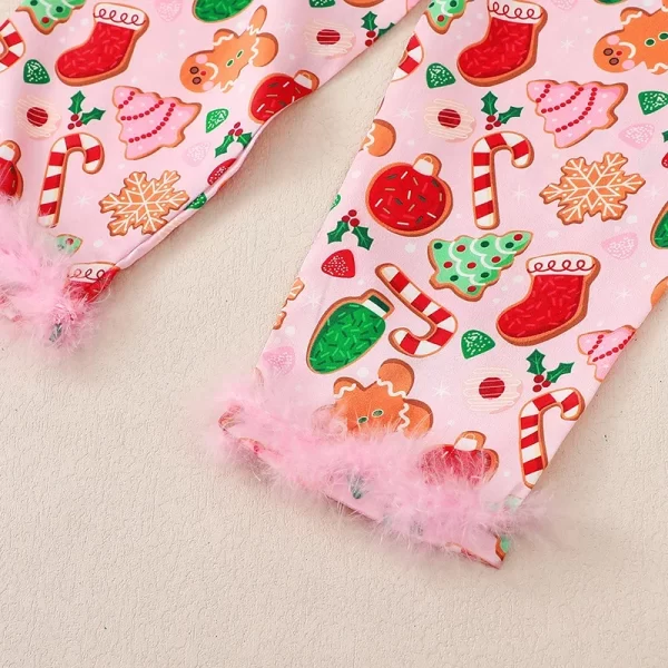 Toddler Girl's Christmas Pajamas Sets - Image 4