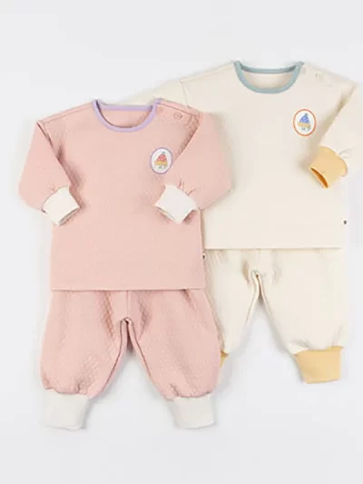 0-4 Y 2024 Winter New Toddler Thermal Underwear Pajamas 2Pcs