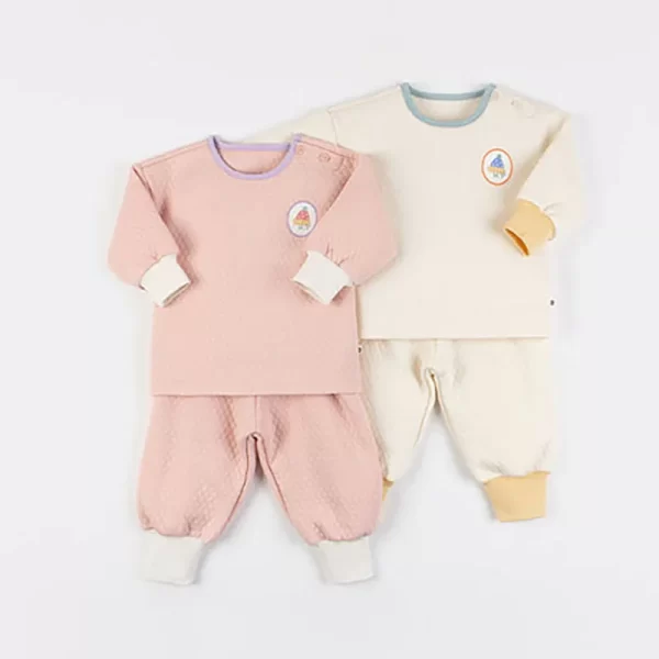 0-4 Y 2024 Winter New Toddler Thermal Underwear Pajamas 2Pcs