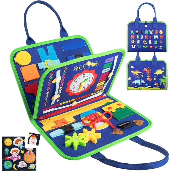 Toddler Montessori Felt Learning Board Busy Book - Image 9
