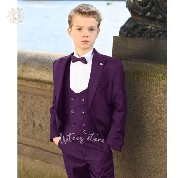 Boy's 3pcs Formal Suits Slim Fit - Image 8