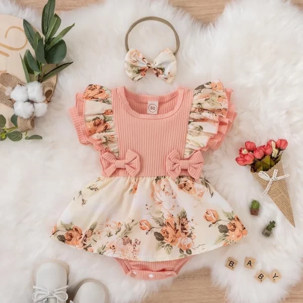 Summer Baby Girl Dress With Bowknot - Image 6