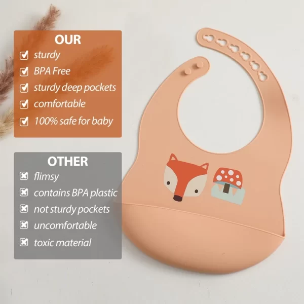 Cute Waterproof Soft Silicone Bib - Image 5