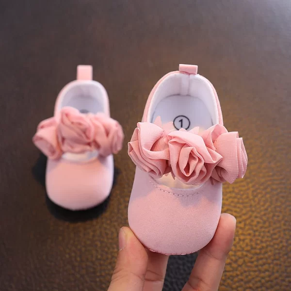 Lace Solid Color Princess Shoes Soft Sole Non-Slip - Image 11