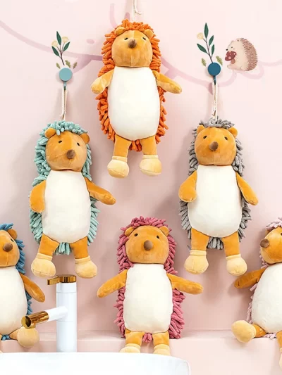 Cute Hedgehog Chenille Hand-Wiping Doll