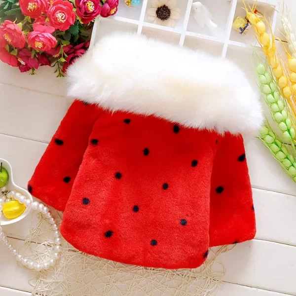 Girls' Thick Warm Cloak Coat - Image 3