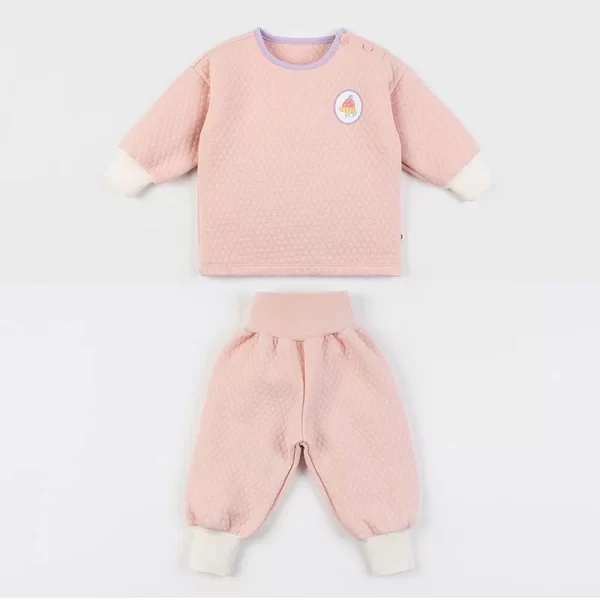 0-4 Y 2024 Winter New Toddler Thermal Underwear Pajamas 2Pcs - Image 7