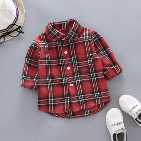 Toddler Infant Boy Long Sleeve Cotton Shirt - Image 14