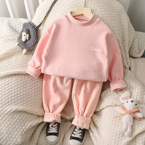 Children's Double Sided Velvet Pajamas - Image 3