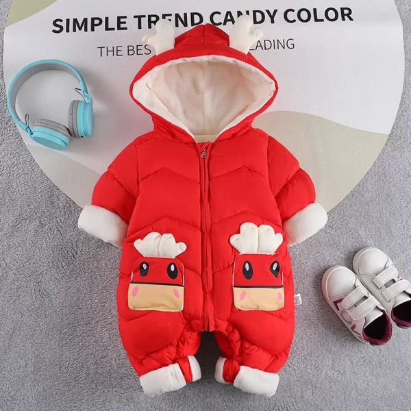 Infant Cozy One Piece Winter Onesie - Image 9