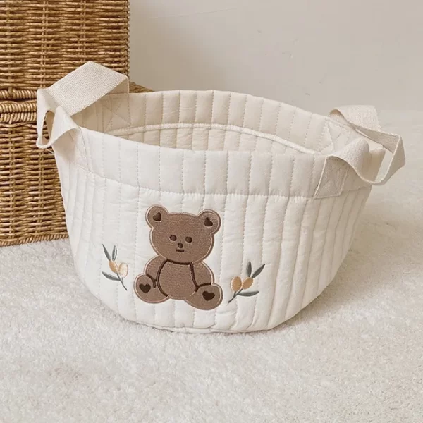 Cute Bear Embroidery Diaper/Storage Baskets - 2 sizes - Image 19