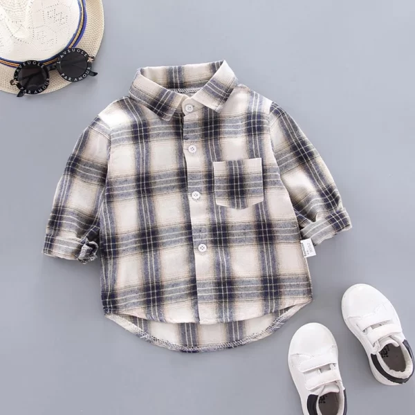 Toddler Infant Boy Long Sleeve Cotton Shirt - Image 12
