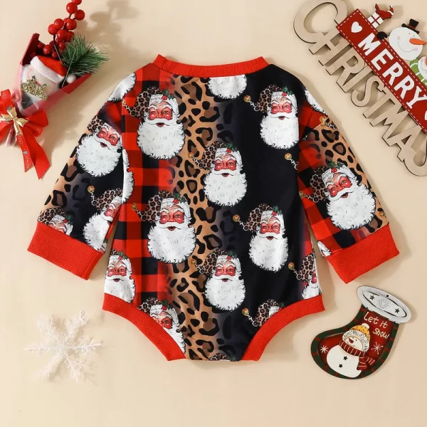 RUEWEY Christmas Newborn Santa Onesie - Image 3