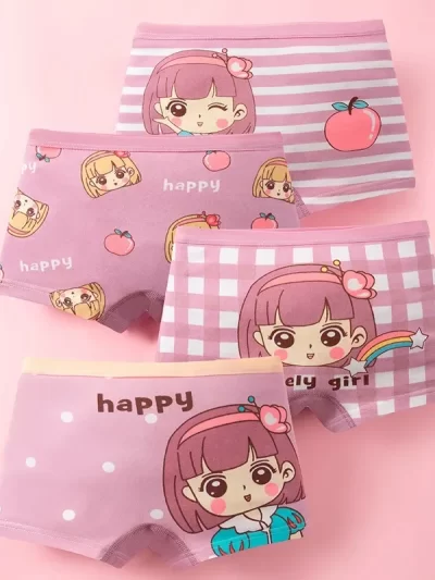 Cute Cotton Girl's Boxer Briefs
