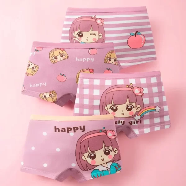 Cute Cotton Girl's Boxer Briefs