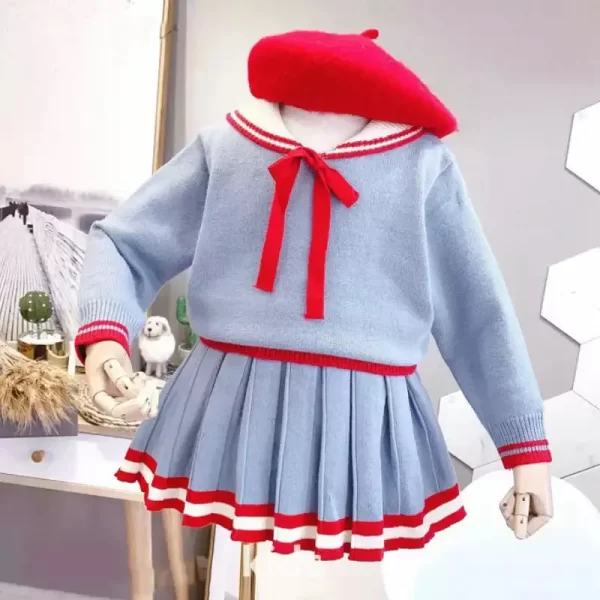 Fall toddler/girl sweaters  knitted set - Image 5